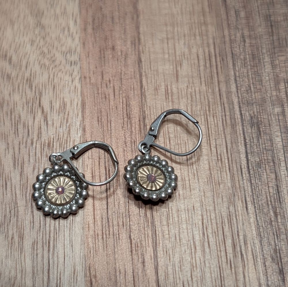 Baked Beads Flower Dangle Earrings